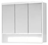 Bijela ormarić s ogledalom Jokey Lymo 58x49 cm sa zrcalnim vratima i unutarnjim policama