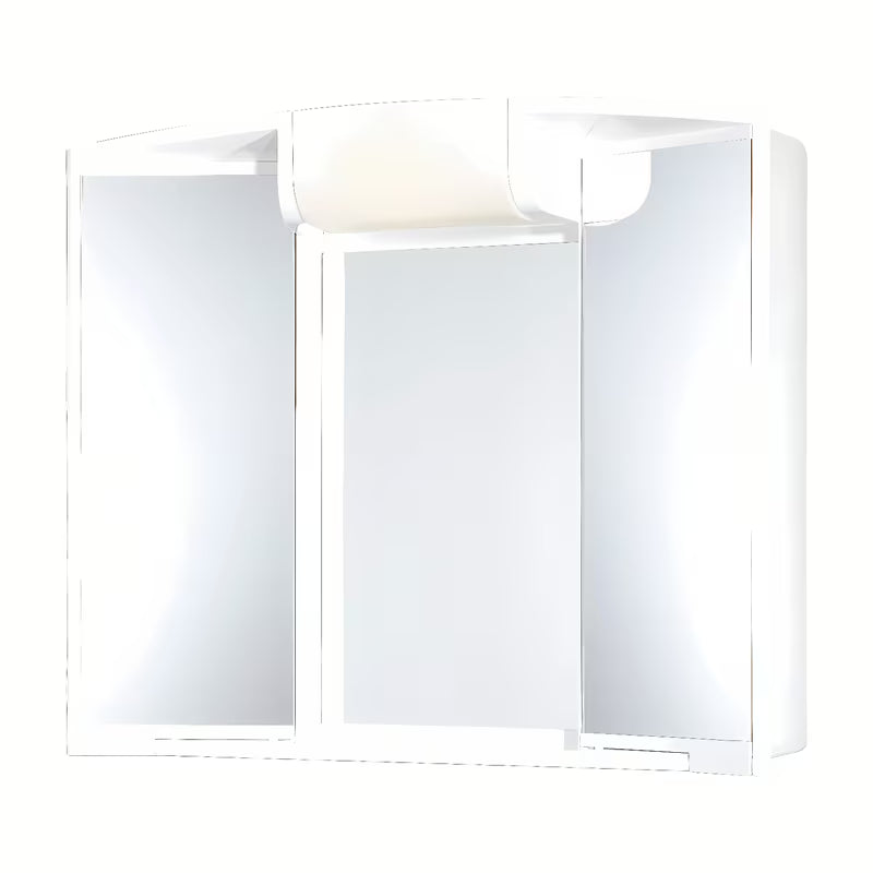Bijeli ormarić s ogledalom Jokey Angy 59 x 50 x 15 cm s dvoja zrcalna vrata i rasvjetom