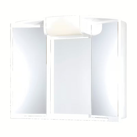 Bijeli ormarić s ogledalom Jokey Angy 59 x 50 x 15 cm s dvoja zrcalna vrata i rasvjetom