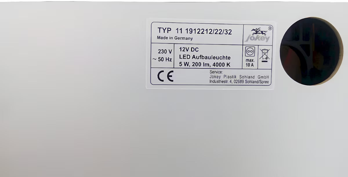 Bijeli ormarić s ogledalom Jokey Kandi 60 x 69 cm sa staklenim vratima i LED točkastom rasvjetom