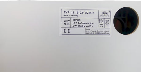 Bijeli ormarić s ogledalom Jokey Kandi 60 x 69 cm sa staklenim vratima i LED točkastom rasvjetom