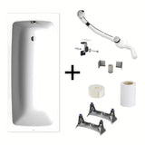 Pravokutna kada Kaldewei Cayono od emajliranog čelika s ravnim dnom, lijeva i desna orijentacija, 1700x750 mm.