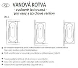 Zvučno izolirana sidra za kadu Kaldewei, set od 2 komada