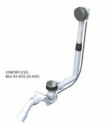 Kaldewei Comfort-Level odljevno preljevna garnitura za kadu u krom izvedbi, odvodno-preljevna garnitura produljena 725 mm.