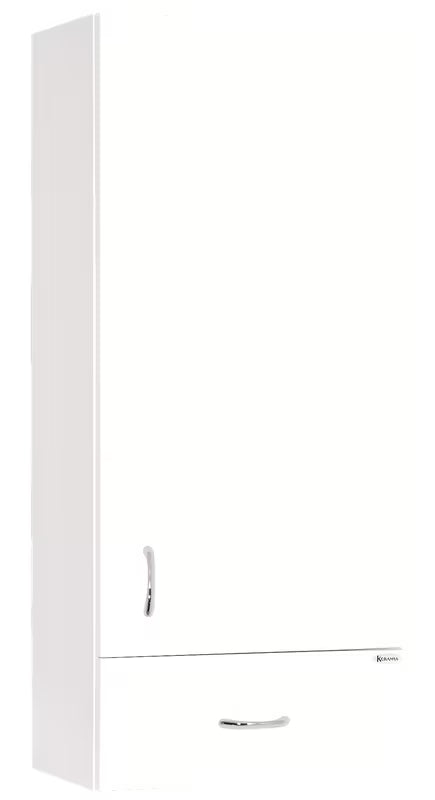 Keramia Pro viseća kupaonski ormarić s vratima u bijelom sjaju i podesivim policama