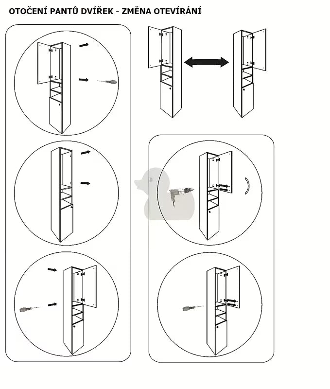 Keramia Pro viseća kupaonski ormarić s vratima u bijelom sjaju i podesivim policama
