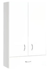 Bijela viseća kupaonski ormarić Keramia Pro za zid s lakiranim vratima