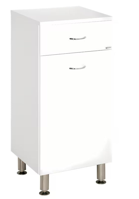 Bijela kupaonski ormarić Keramia Pro s uklonjivom žičanom košarom za rublje