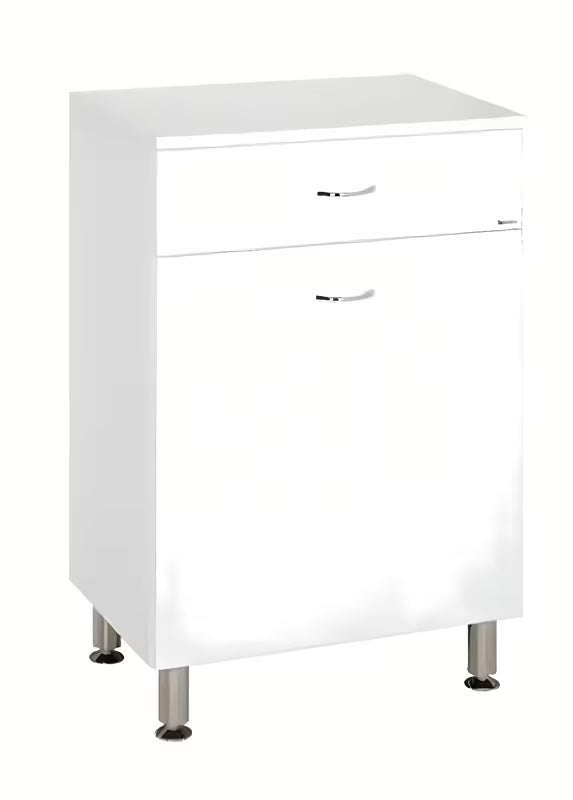 Bijela kupaonski ormarić Keramia Pro s uklonjivom žičanom košarom za rublje