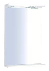 Pravokutno LED ogledalo Keramia Pro 60x80 cm s bijelim okvirom, vertikalna orijentacija.