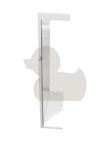 Pravokutno LED ogledalo Keramia Pro 60x80 cm s bijelim okvirom, vertikalna orijentacija.