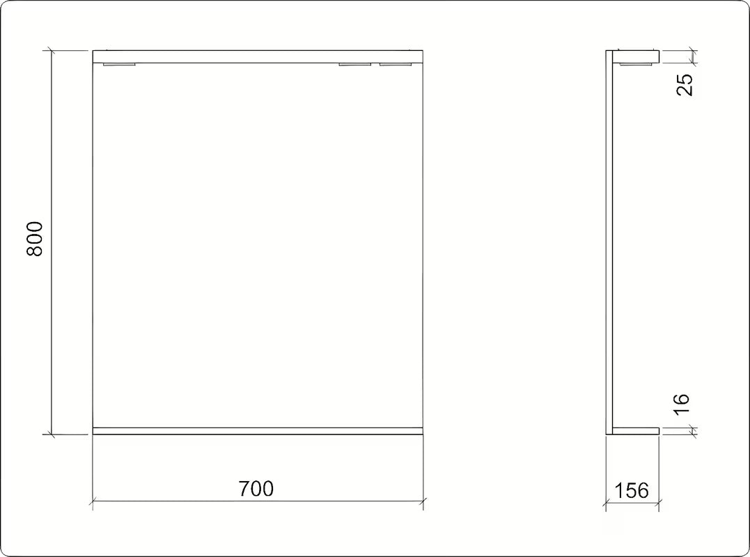 Pravokutno LED ogledalo Keramia Pro 70x80 cm u bijelom okviru sa zaštitom IP44, vertikalna orijentacija.