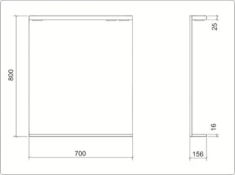 Pravokutno LED ogledalo Keramia Pro 70x80 cm u bijelom okviru sa zaštitom IP44, vertikalna orijentacija.