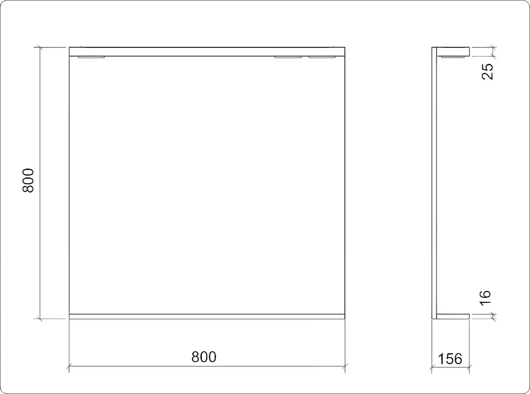 Keramia Pro pravokutno LED ogledalo 80x80 cm u bijelom okviru sa zaštitom IP44, vertikalna orijentacija.