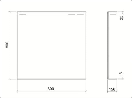 Keramia Pro pravokutno LED ogledalo 80x80 cm u bijelom okviru sa zaštitom IP44, vertikalna orijentacija.