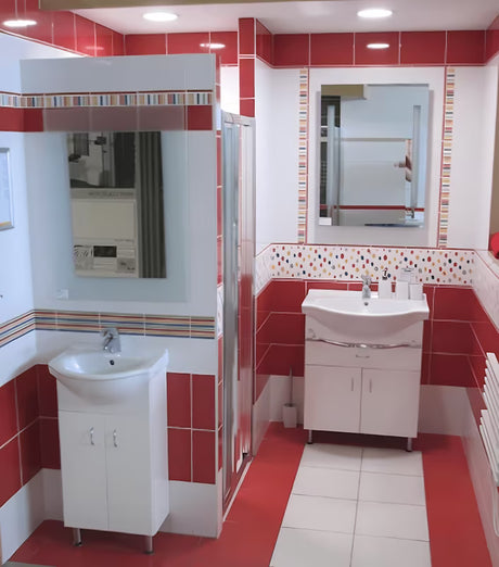 Keramia Pro kupaonski ormarić s keramičkim umivaonikom 70x56x85 cm u bijelom sjaju s nožicama