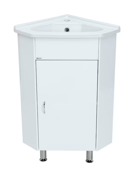 Kutna ormarić s umivaonikom Keramia Pro u sjajno bijeloj boji