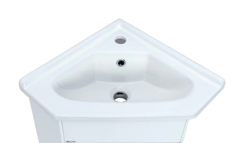 Kutna ormarić s umivaonikom Keramia Pro u sjajno bijeloj boji