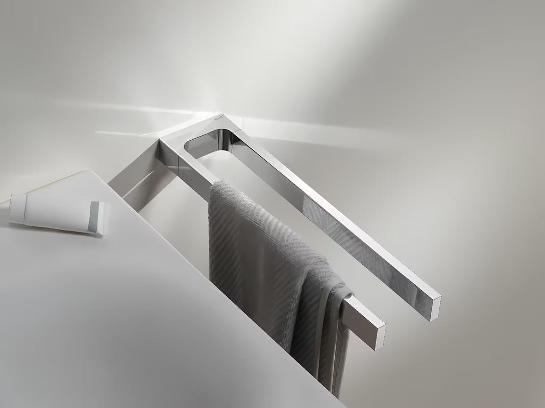 Kromirani zidni s dvije ručke držač ručnika Keuco Edition 11 modernog dizajna