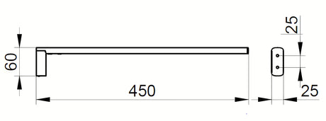 Kromirana jednoručna držač ručnika Keuco Edition 400