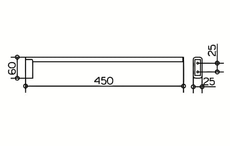 Kromirana jednoručna držač ručnika Keuco Edition 400