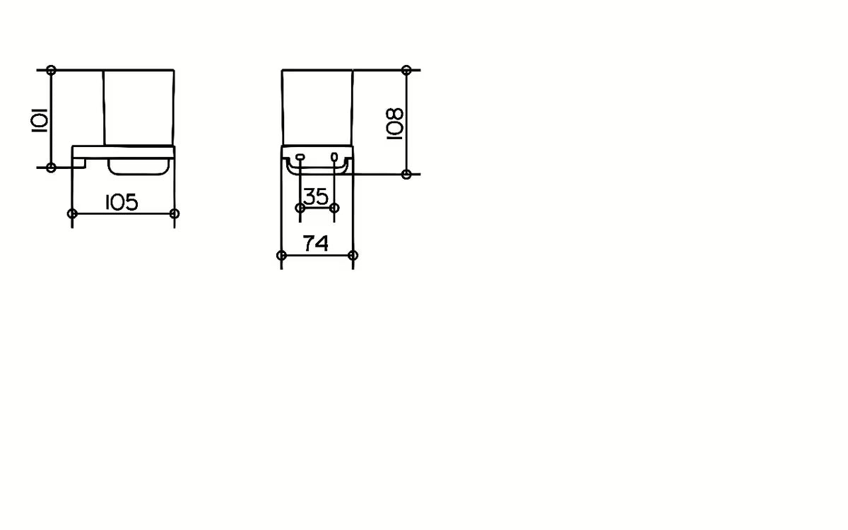Keuco Moll zidni držač čaša u krom izvedbi uključuje čašu