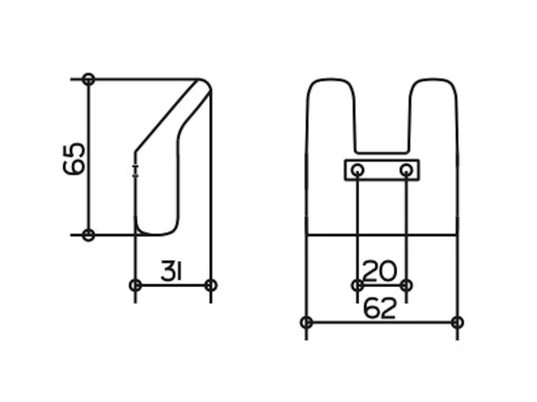 Zidni dvostruka kuka Keuco Moll u krom izvedbi modernog dizajna za kupaonicu