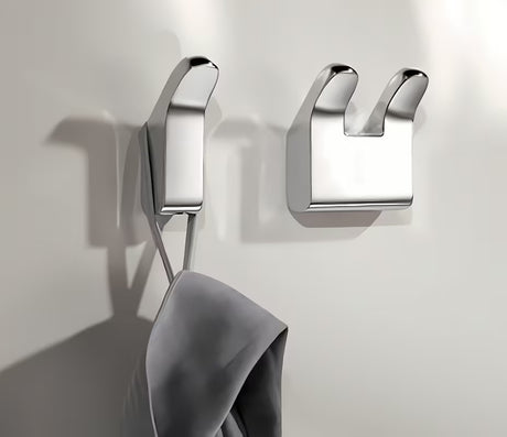 Zidni dvostruka kuka Keuco Moll u krom izvedbi modernog dizajna za kupaonicu