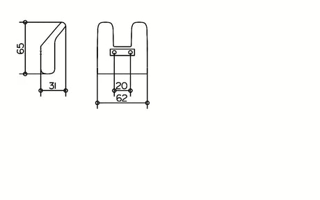 Zidni dvostruka kuka Keuco Moll u krom izvedbi modernog dizajna za kupaonicu