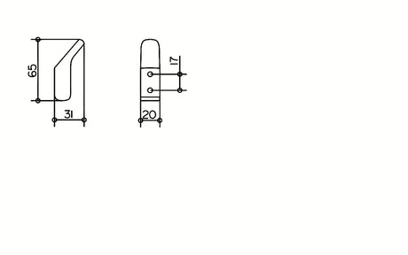 Kromirani zidni kukica Keuco Moll prikladan za ručnik ili ogrtač.