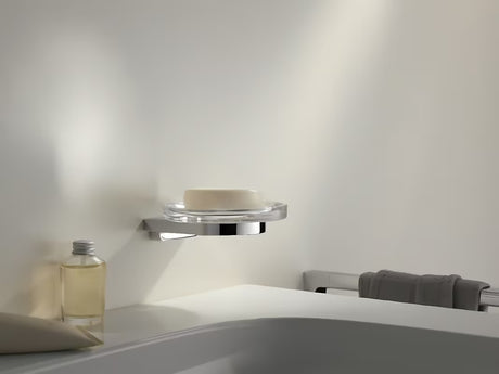 Kromirana zidna posuda za sapun Keuco Moll s uklonjivom kristalnom posudicom