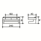 Kromirana zidna polica Keuco Moll s integriranim brisačem za kupaonicu