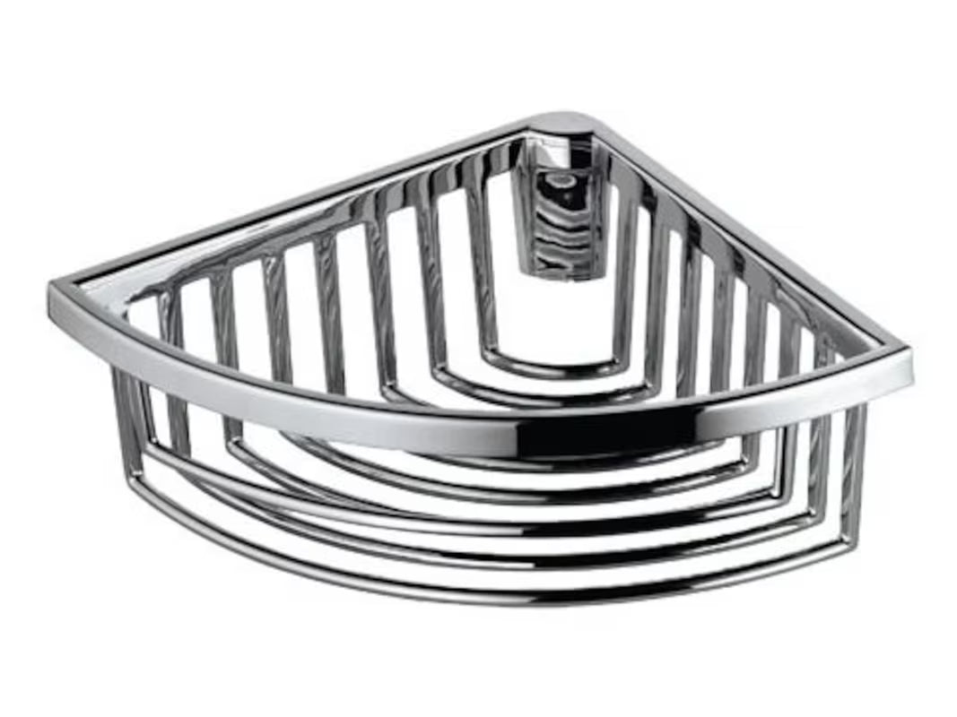 Kromirana žičana kutna zidna polica Keuco za sapun i spužvu za pranje.