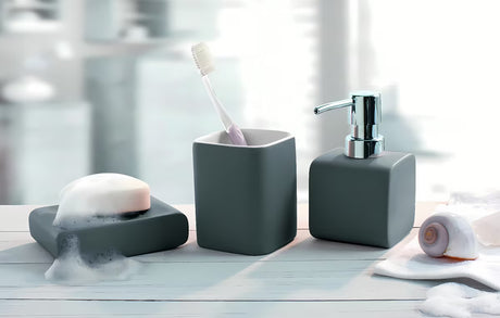 Samostojeći  ČETKA za Wc Kleine Wolke Cubic u antracitnoj boji modernog dizajna