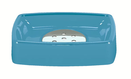 Tirkizna posuda za sapun Kleine Wolke Easy kao dekorativni dodatak kupaonici.