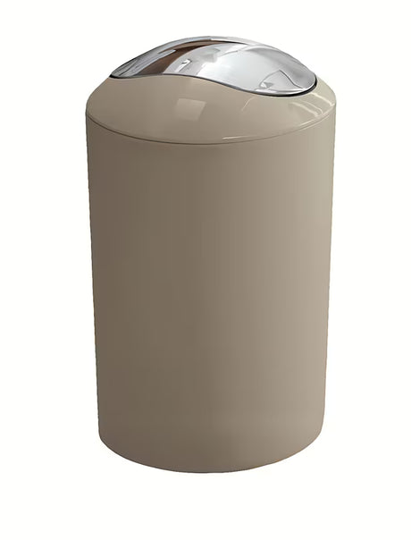Svijetlobež kanta za otpad Kleine Wolke Glossy s preklopnim poklopcem i zapremninom 5 l