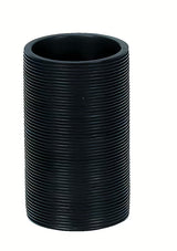 Crni držač četkica Kleine Wolke Kyoto s akcentom od bambusa i fino rebrastom površinom.