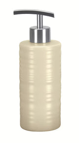 Samostojeći  dozator za tekući sapun Kleine Wolke Sahara u bež boji s modernim dizajnom.