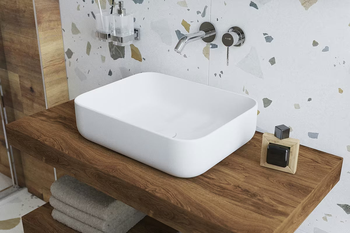 Podžbukna jednoručna baterija miješalica za umivaonik Kludi Bozz u krom izvedbi