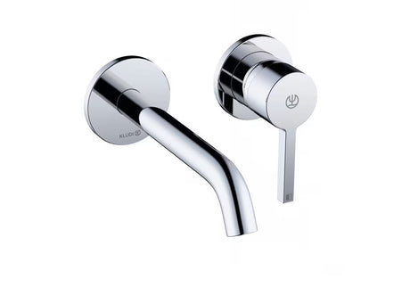 Podžbukna miješalica za umivaonik Kludi Nova Fonte u krom izvedbi s metalnom križnom ručkom