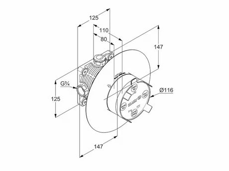 Podžbukno tijelo Kludi Flexx.Boxx DN 20 pro za ugradnju u zid