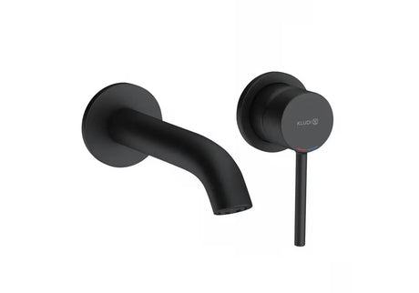 Crna mat podžbukna miješalica za umivaonik Kludi Bozz bez podžbuknog tijela