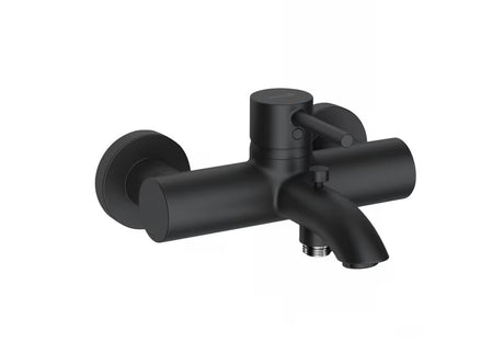 Jednoručna Baterija zidna miješalica za kadu Kludi u crnoj mat boji s mat površinom