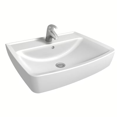 Bijeli namještajni keramički umivaonik Kolo Rekord 60 x 45 cm s otvorom za pro slavinu u sredini