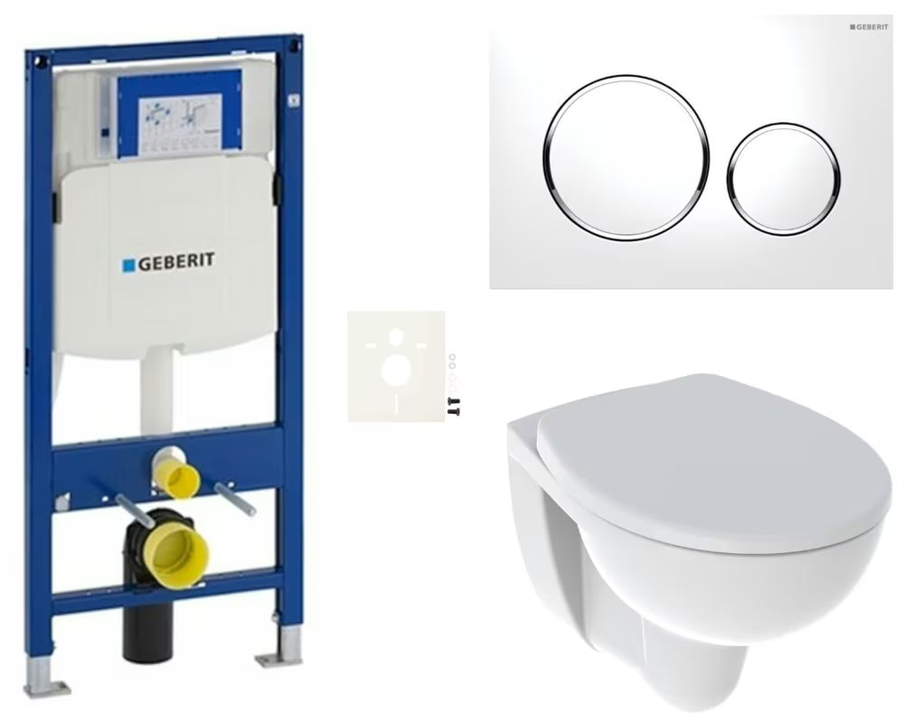 Viseći WC set Kolo Rekord s podžbuknim modulom Geberit Duofix i sjedalom soft Close