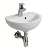 Bijeli keramički mali umivaonik Kolo Rekord 40x33 cm s otvorom za pro slavinu u sredini