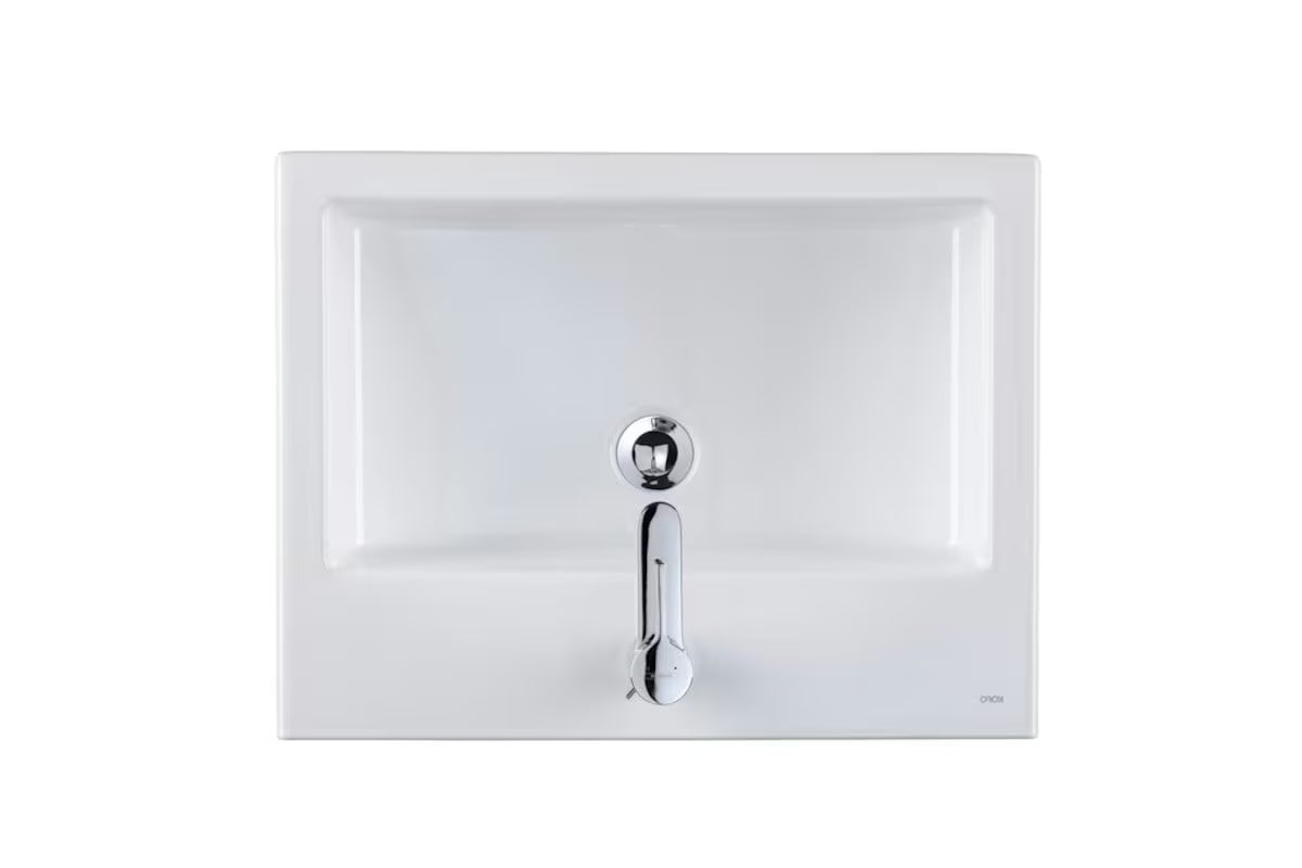 Bijeli kvadratni umivaonik Kolo Twins 60x46 cm sa središnjim otvorom za pro slavinu