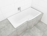 Laguna Beáta Plus asimetrična kutna kada desna 160x80 cm od lijevanog akrilata PMMA sa sjajnom površinom