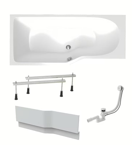 Laguna Beáta Plus lijeva asimetrična akrilna kada 160 x 80 cm s prednjom oblogom