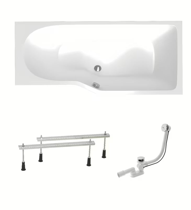 Desna asimetrična akrilna kada Laguna Beáta Plus 160 x 80 cm